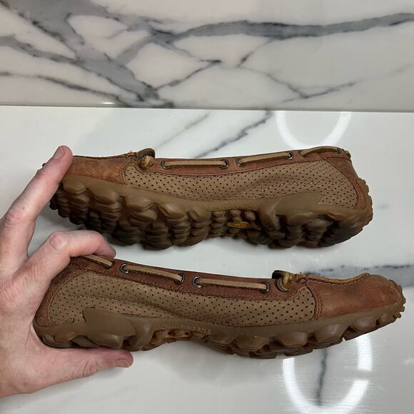 Merrell J76466 Women's Brown Leather Outdoor Vibram Slip On Marina Loafers Sz 7 - Picture 6 of 8